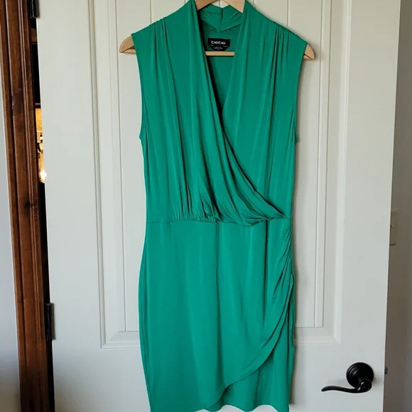 Bebe Dresses | Bebe Green Bodycon Wrap Dress | Color: Green | Size: M | Carlytrout's Closet Bebe Dresses | Bebe Green Bodycon Wrap Dress | Color: Green | Size: M | Carlytrout's Closet